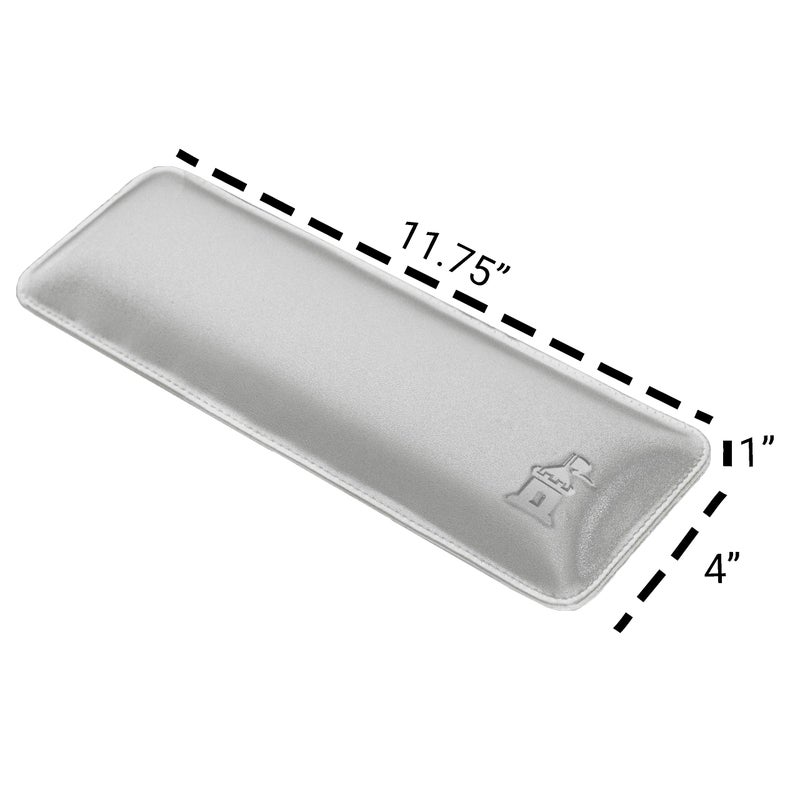 Castle Bailey Compact by Castle - Wrist Rest for Keyboards with Around 61 Keys - Leather Ergonomic Computer Extra Firm Keyboard Wrist Support for Typists, Gaming, Heavy Office Use (Stone, Compact Size) - Image 2